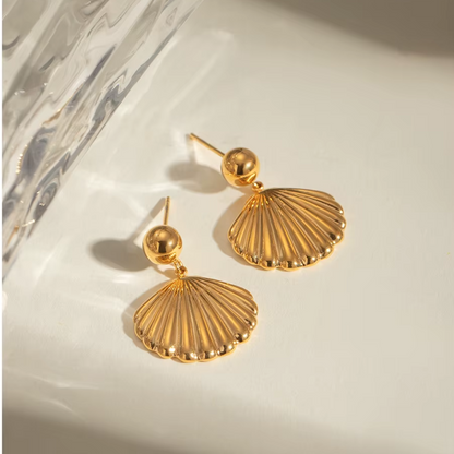 Ocean Schell Gold Drop Earrings