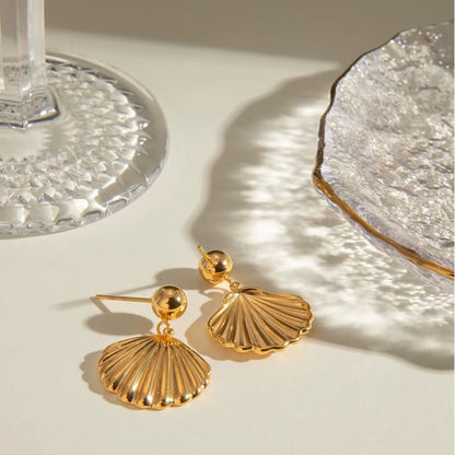 Ocean Schell Gold Drop Earrings