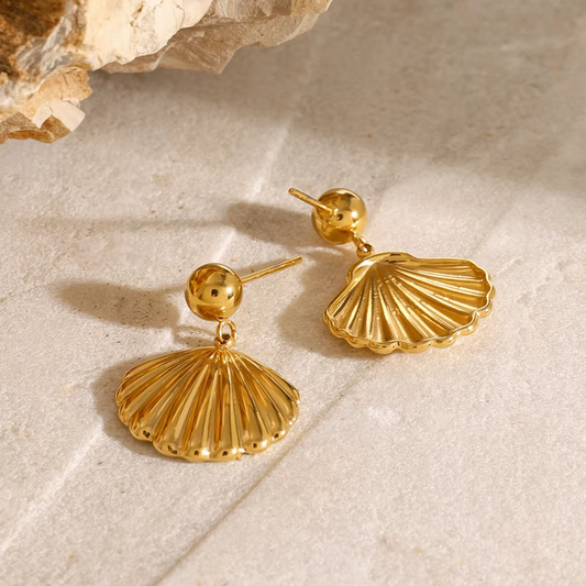 Ocean Schell Gold Drop Earrings