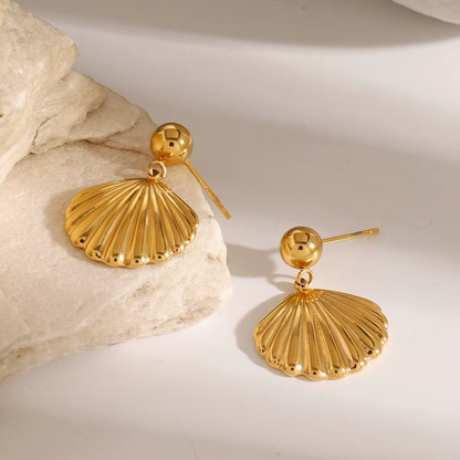 Ocean Schell Gold Drop Earrings